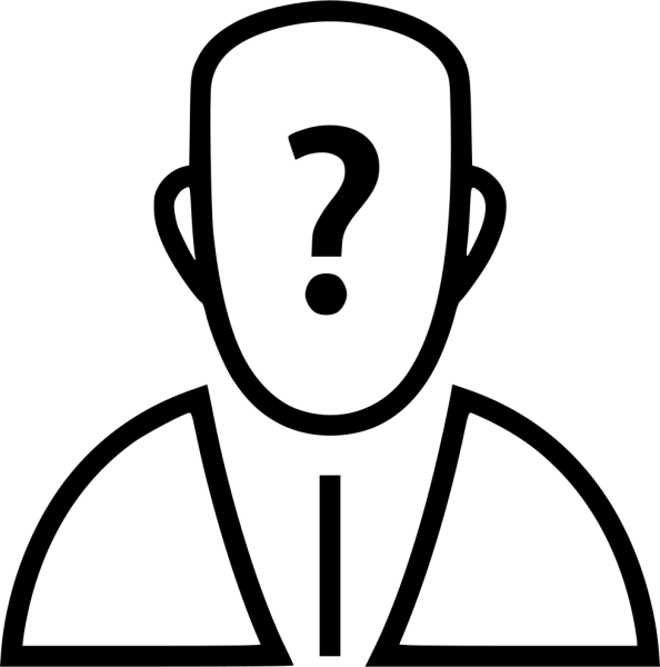 Значок человек с вопросом