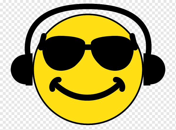 Смайлик в наушниках