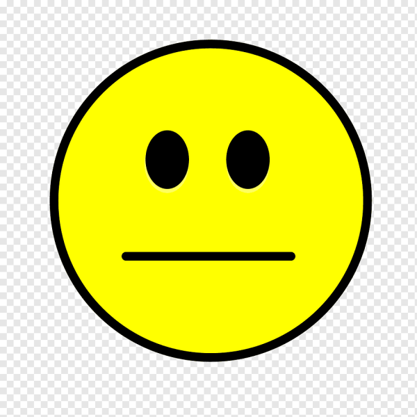 Желтый смайлик на прозрачном фоне