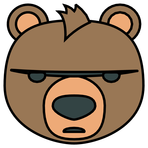 Медведь стикер