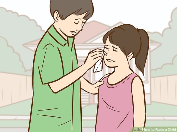 Утешение ребенка рисунок