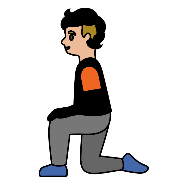 ЭМОДЖИ человек на коленях