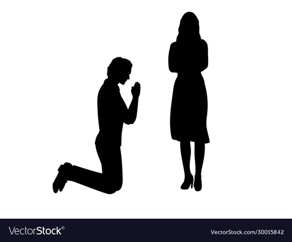 На коленях перед женщиной