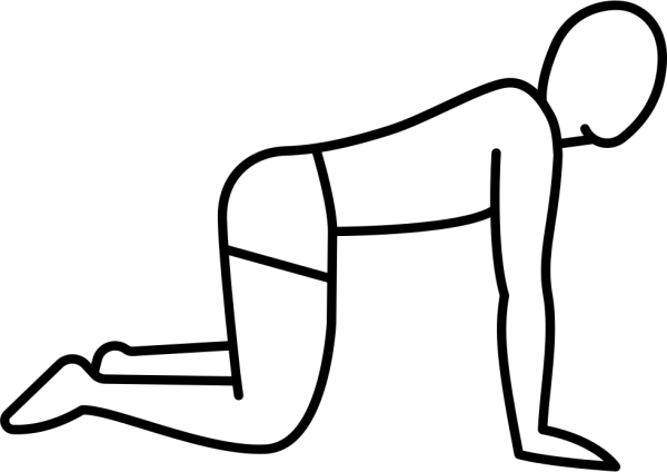 Поза человека на четвереньках