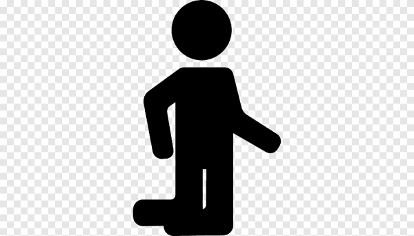 Человечек на коленях