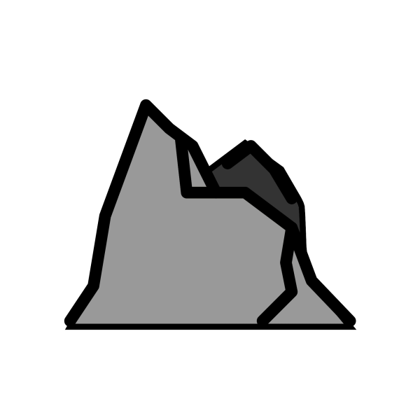 Смайлик ЭМОДЖИ горы