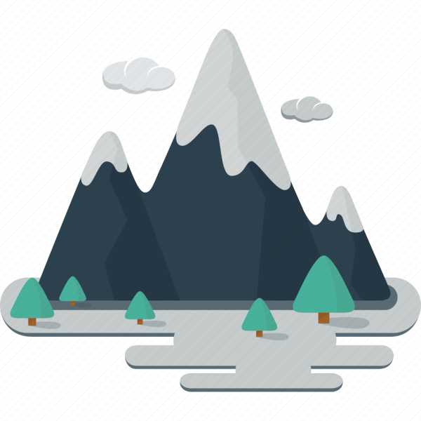 Значок горы на прозрачном фоне