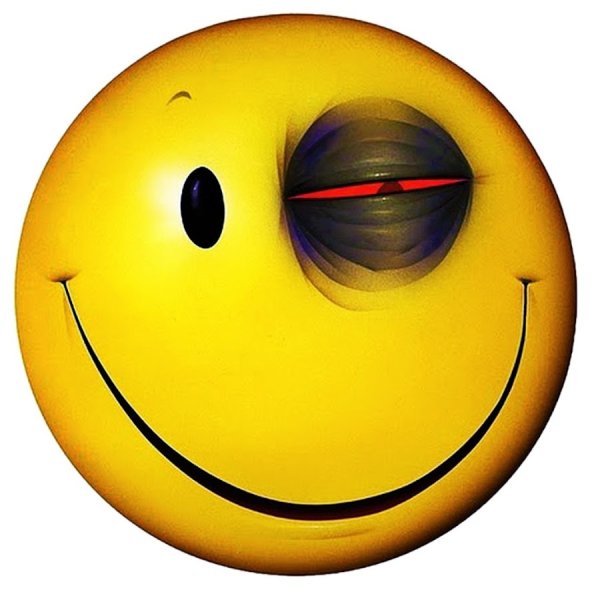 Смайлик с синяком под глазом