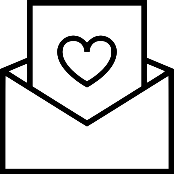 Значок письма с сердцем