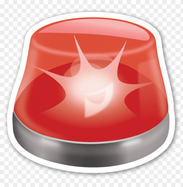 Смайлик мигалка красная