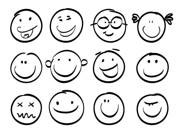 Нарисованные рожицы