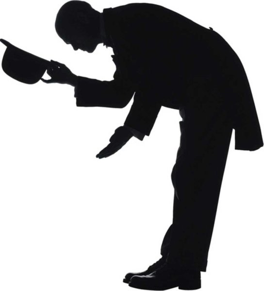 Человек кланится