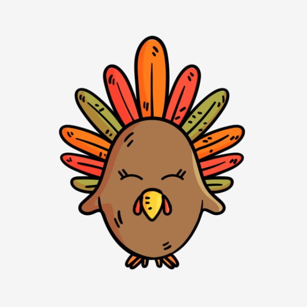 Индюк на белом фоне