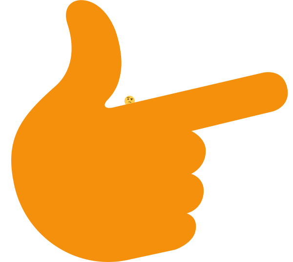 Палец верх оранжевый