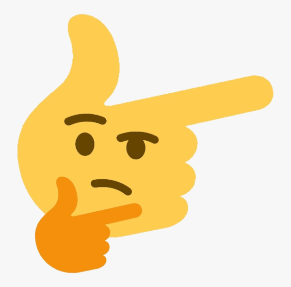 Задумчивый смайлик на прозрачном фоне