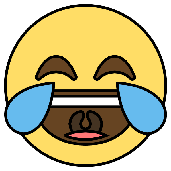 Смеющийся смайлик со слезами