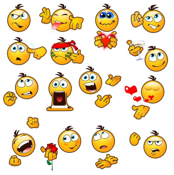 Смайлики колобки набор