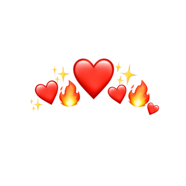 Сердечки на голову без фона