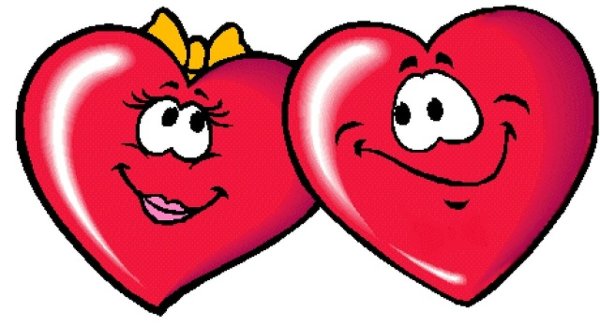 Два сердечка с глазками