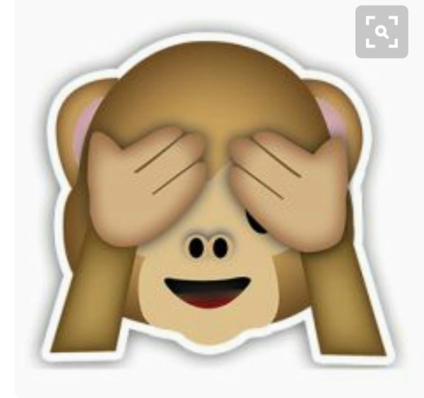 Эмодзи обезьянка с закрытыми глазами