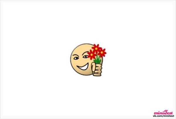 Стикер из дурака с цветами