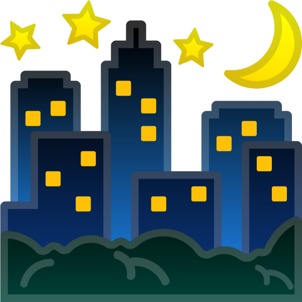 Эмодзи ночной город