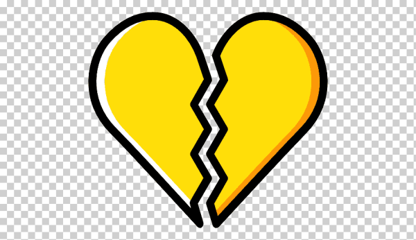 Разбитое жёлтое сердце