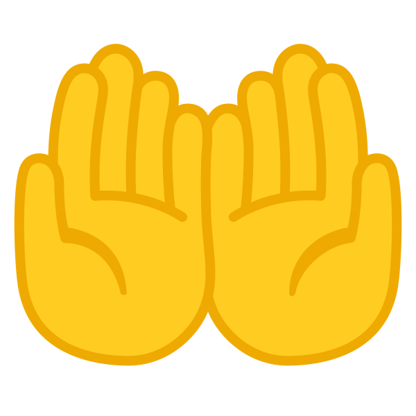 Эмодзи ладони лодочкой