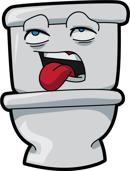 Девушка сидит на унитазе