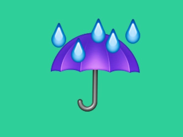 Смайлик с зонтом
