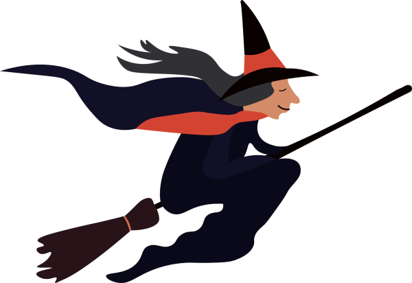 Ведьмочка на метле для детей