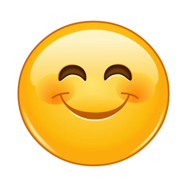 Улыбающийся смайлик с закрытыми глазами