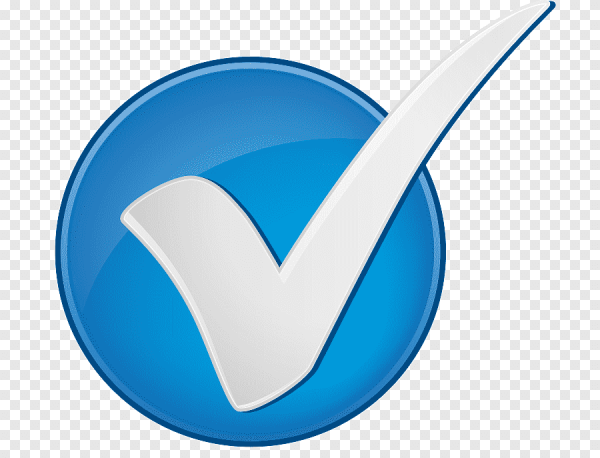 Галочка на синем фоне