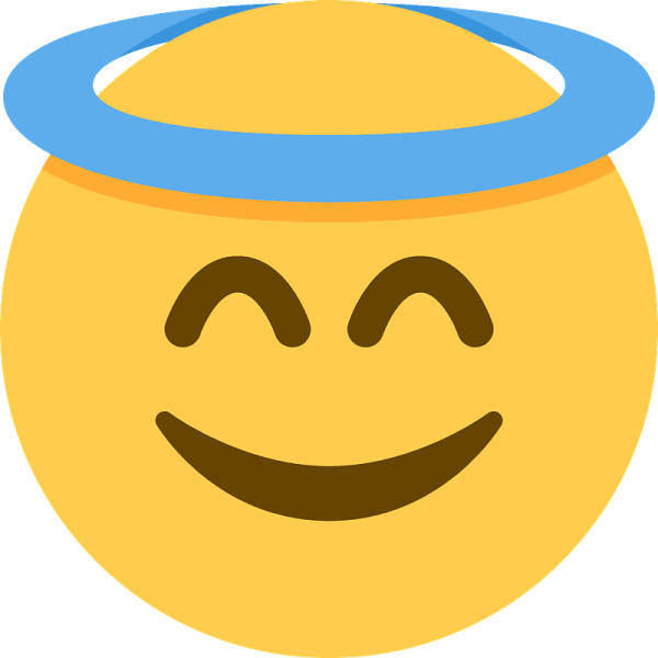 Смайлик с нимбом