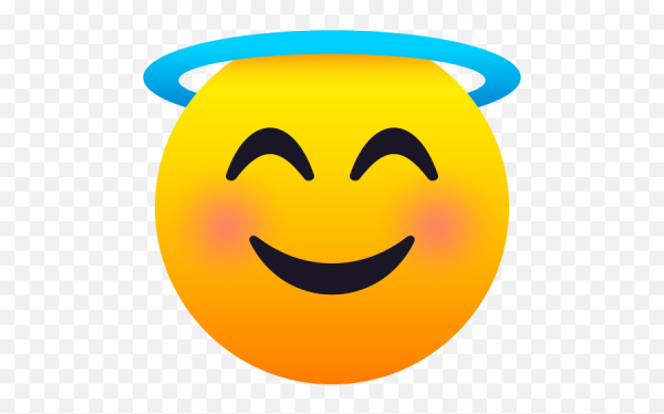 Смайл с нимбом 3д