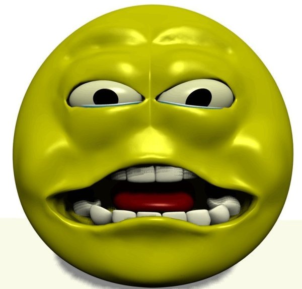 Смешной смайлик страшный