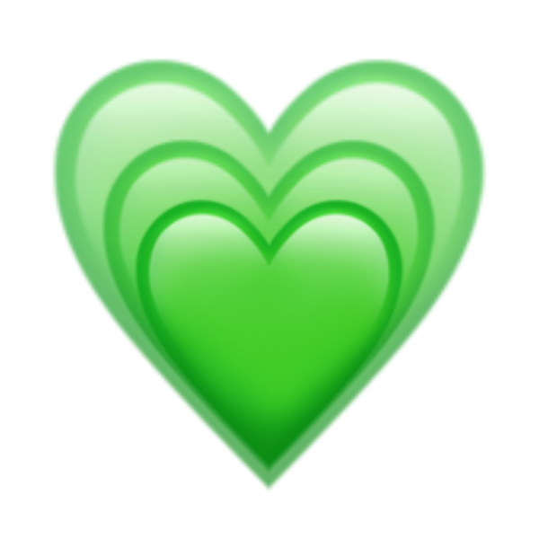 ЭМОДЖИ зеленое сердце
