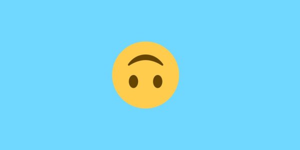 Перевернутый смайлик с улыбкой