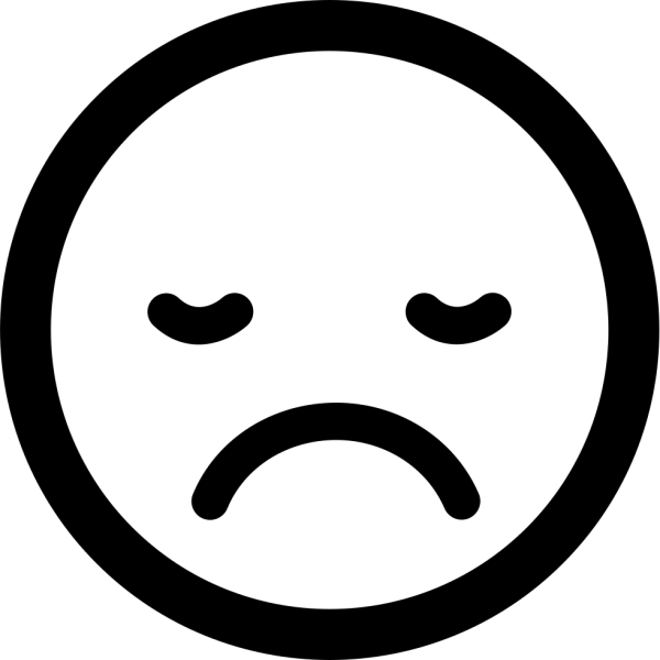 Грустный смайлик символ