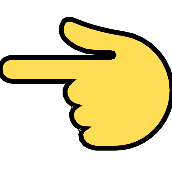 Смайлик палец влево