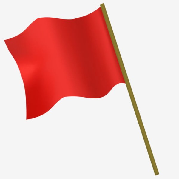 Красный треугольный флажок