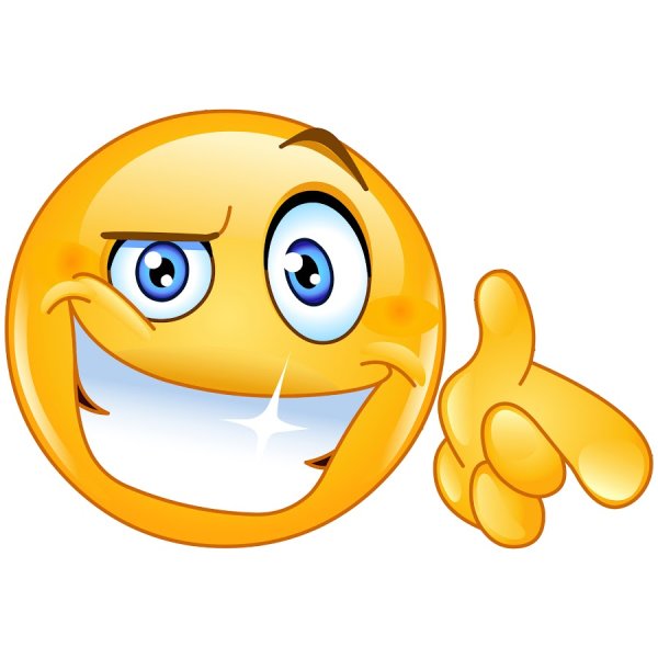 Смайлик с пальцами друг к другу