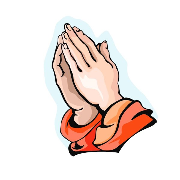 Стикер руки сложенные в молитве