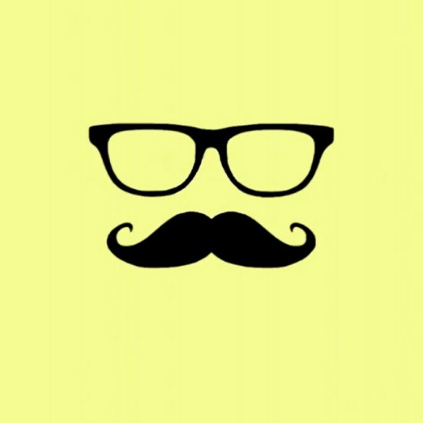 Смайлик с усами и очками