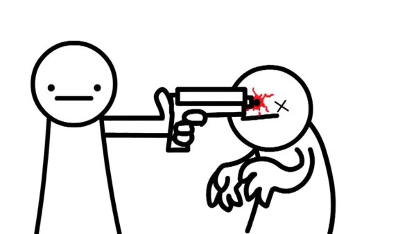 Выстрел в голову смешное