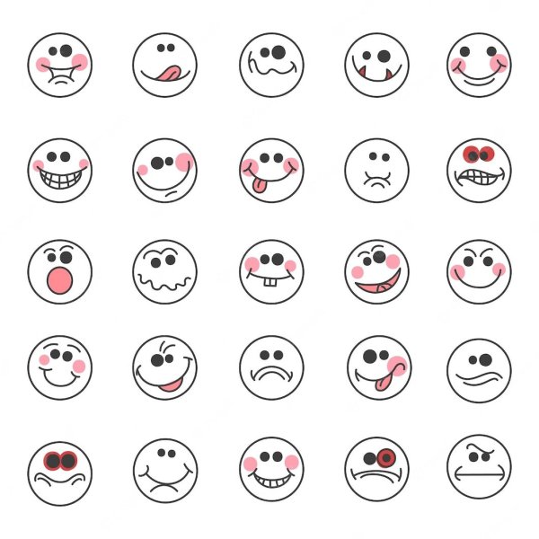 Смайлики рисунки карандашом