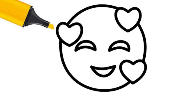 Рисунки смайлики для срисовки