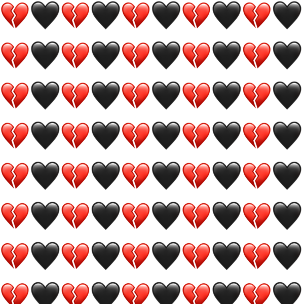 Сердечки на голову черные