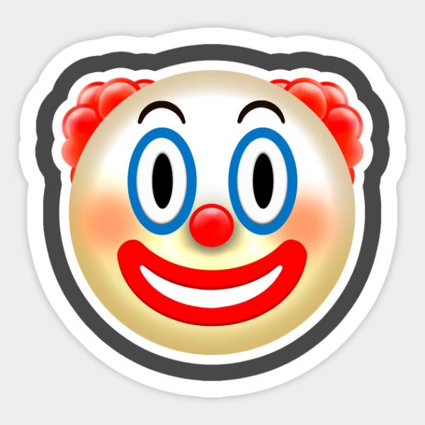 Эмодзи клоун на прозрачном фоне