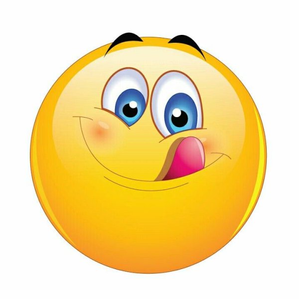 Смайлик облизывается